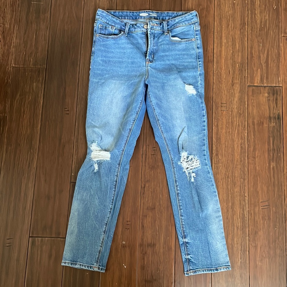 Old Navy Straight Jean Pants with holes